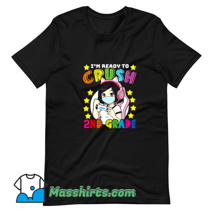 2Nd Grade Girl Loves Anime Gaming T Shirt Design