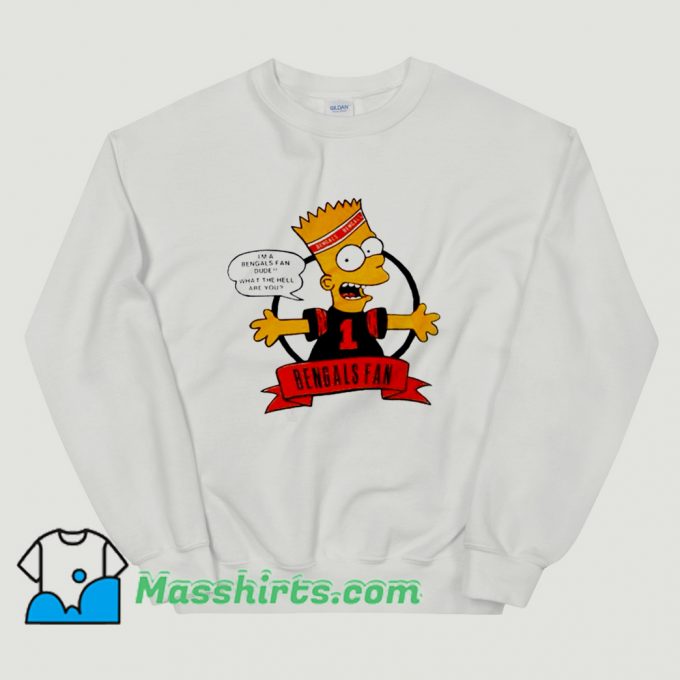 Awesome Bengals Fan Bart Simpson Sweatshirt