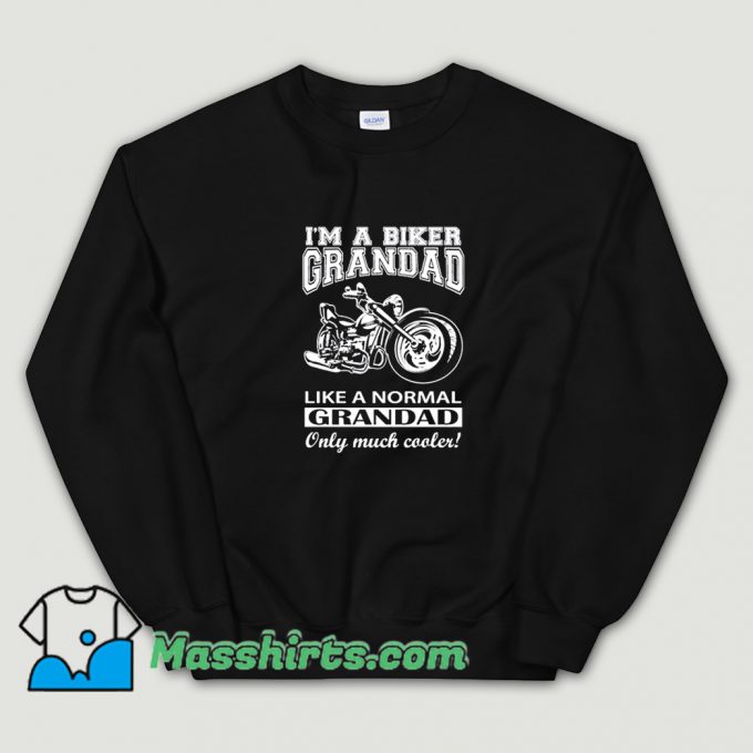 Awesome Biker Grandad Fathers Day Sweatshirt