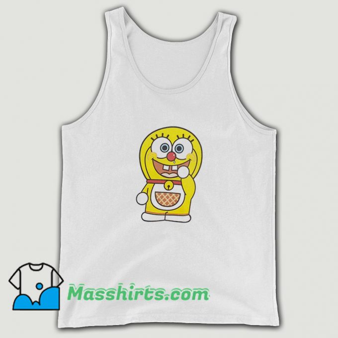 Awesome SpongeBob Squarepants X Doraemon Parody Tank Top