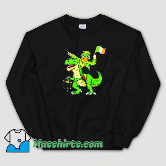 Awesome Trex St Patricks Day Toddler Boys Sweatshirt