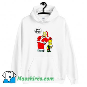 Cheap Bart and Homer Simpson Merry Christmas Hoodie Streetwear