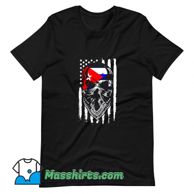 Cheap Skull Patria Y Vida Cuba Usa Flag T Shirt Design