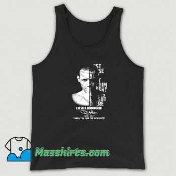 Chester Bennington Thank You For Memories Tank Top On Sale