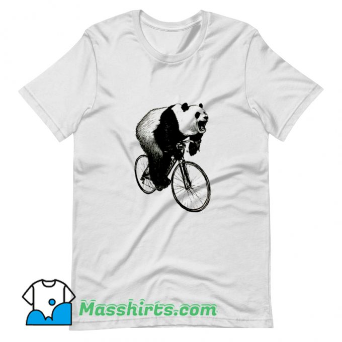Cool Panda Cycling T Shirt Design