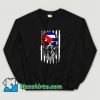 Funny Skull Patria Y Vida Cuba Usa Flag Sweatshirt