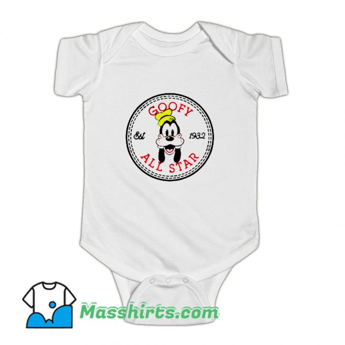 Goofy All Star Converse Parody Baby Onesie On Sale