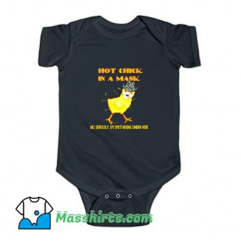 Hot Chick Wearing A Mask Baby Onesie
