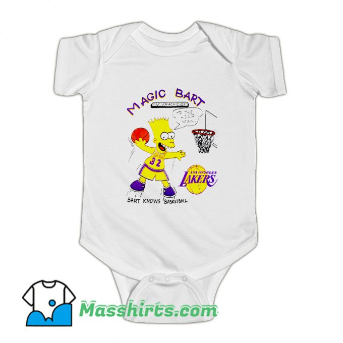 Magic Bart Simpson To The Hoop Man Baby Onesie