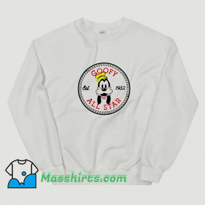 New Goofy All Star Converse Parody Sweatshirt