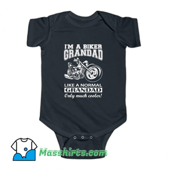 Original Biker Grandad Fathers Day Baby Onesie