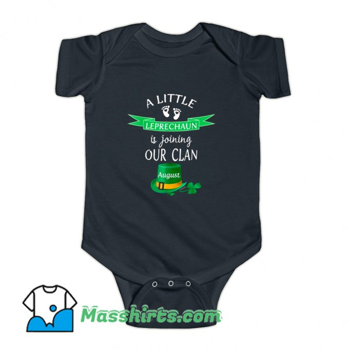 St. Patricks Day Pregnancy Announcemen August Baby Onesie