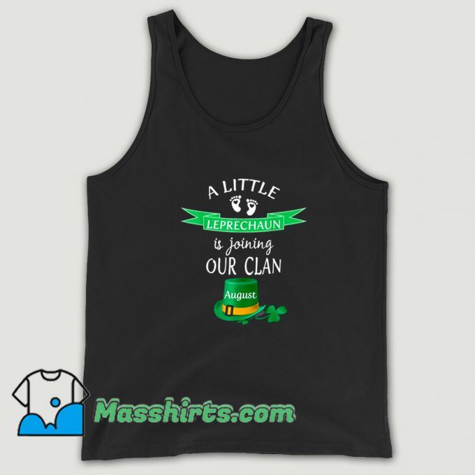 St. Patricks Day Pregnancy Announcemen August Tank Top