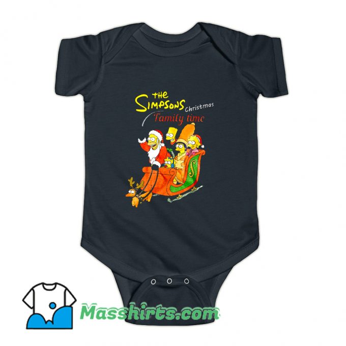 The Simpson Family Christmas Baby Onesie