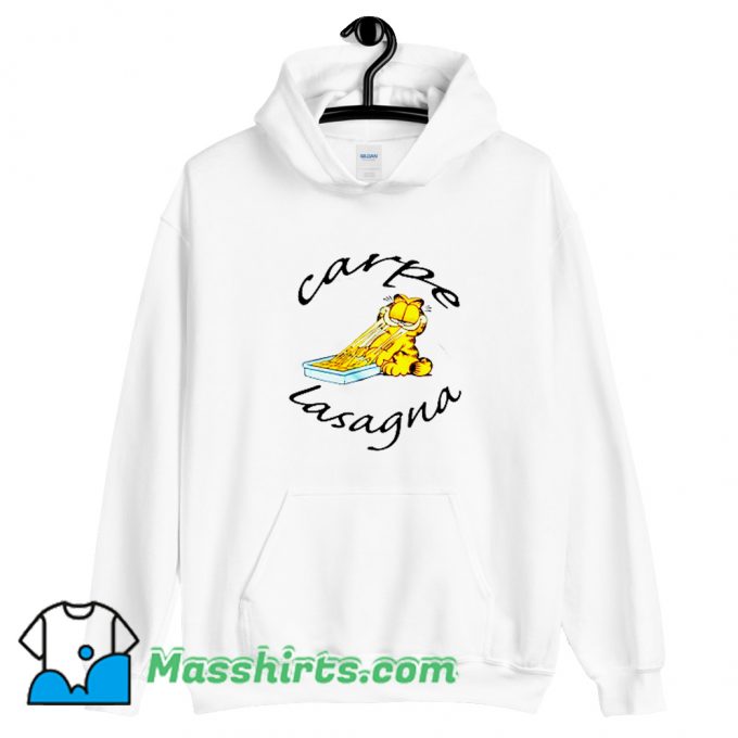 Vintage Garfield Carpe Lasagna Hoodie Streetwear