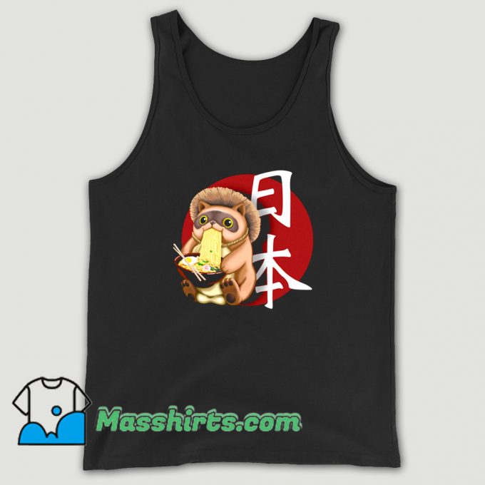 Vintage Tanuki Japanese Ramen Tank Top