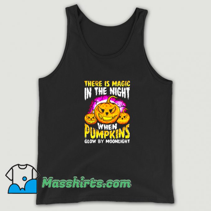 Awesome Halloween Pumpkin Magic In The Night Tank Top