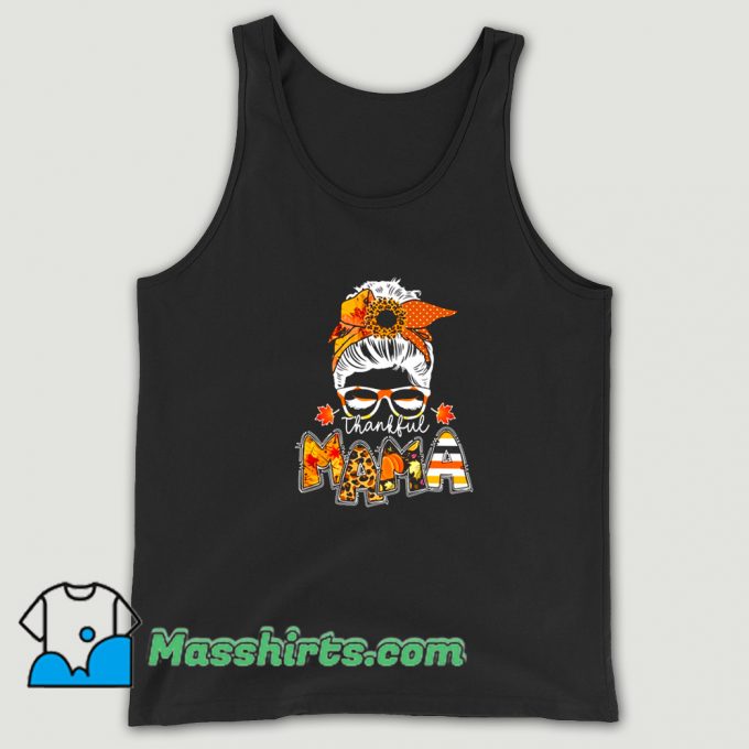 Awesome Thankful Mama Halloween Holiday Tank Top