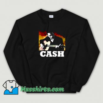 Best Johnny Cash Playing Guitar Sweatshirt