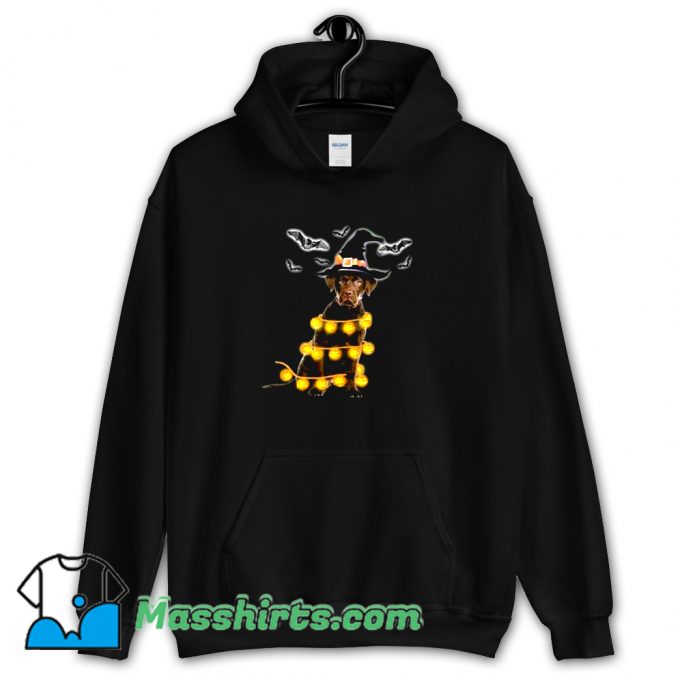 Best Pumpkin Light Halloween Witch Dog Hoodie Streetwear