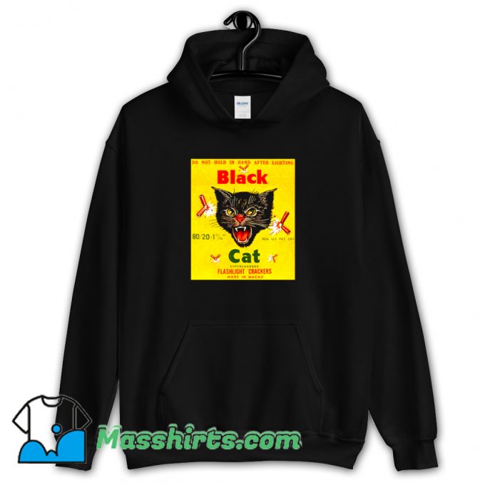 Black Cat Flashlight Crackers Hoodie Streetwear