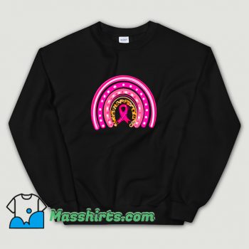 Cancer Awareness Rainbow Boho Leopard Sweatshirt