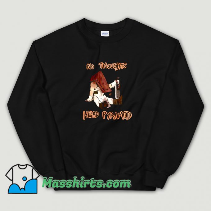 Cheap No Thoughts Head Pyramid Sweatshirt