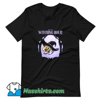 Classic Halloween Cartoon Darkness Old Witch T Shirt Design