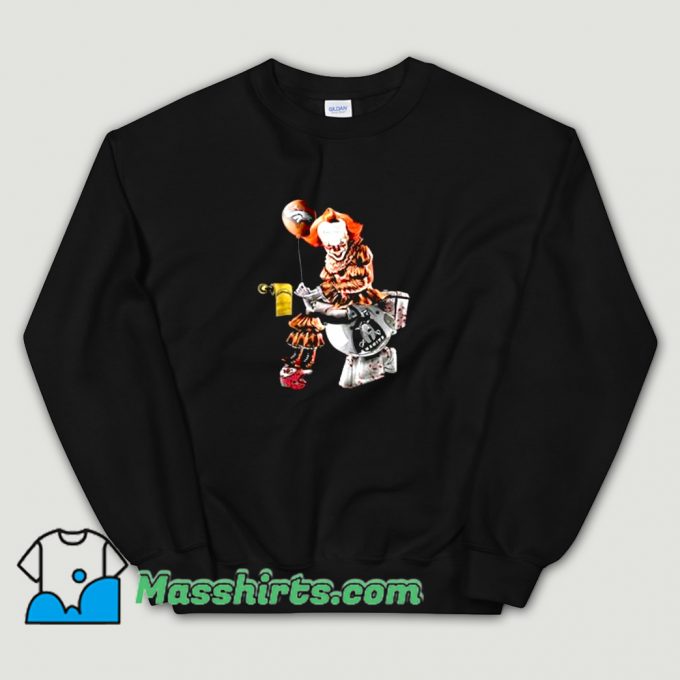 Classic Pennywise IT Denver Broncos Toilet Sweatshirt