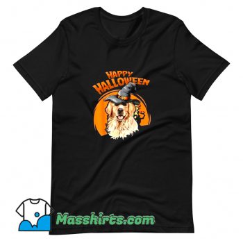 Funny Happy Halloween Witch Dog Lovers T Shirt Design