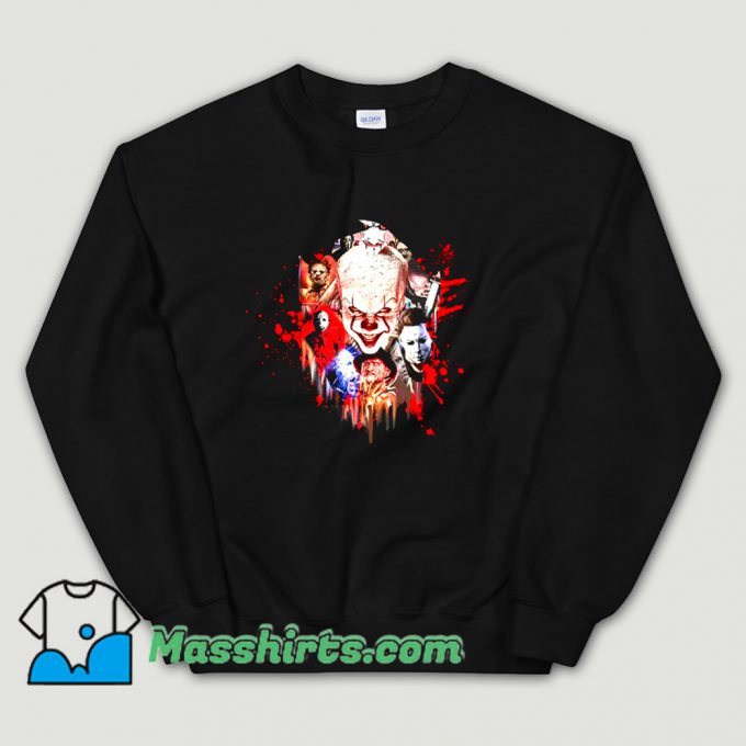 Halloween Characters Horror Sweatshirt On Sale