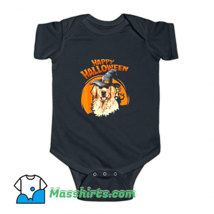 Happy Halloween Witch Dog Lovers Baby Onesie