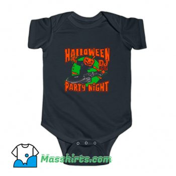 Jac o Lantern Dj In Music Disco Halloween Baby Onesie