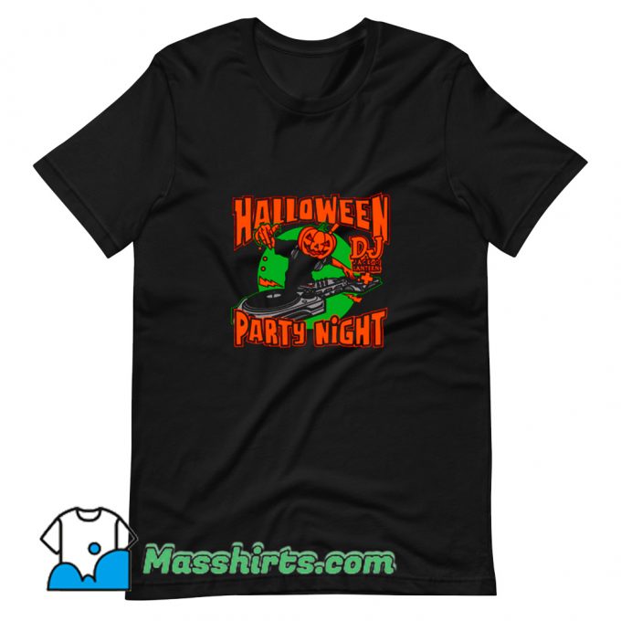 Jac o Lantern Dj In Music Disco Halloween T Shirt Design