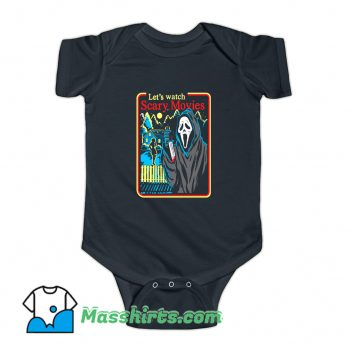 Lets Watch Scary Movies Halloween Baby Onesie