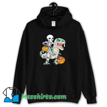 New Skeleton Riding Mummy Dinosaur Halloween Hoodie Streetwear