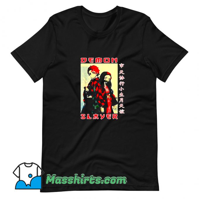 Vintage Demon Slayer Kimetsu No Yaiba T Shirt Design