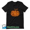 Vintage Floral Pumpkin Halloween T Shirt Design