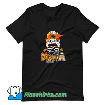 Vintage Thankful Mama Halloween Holiday T Shirt Design