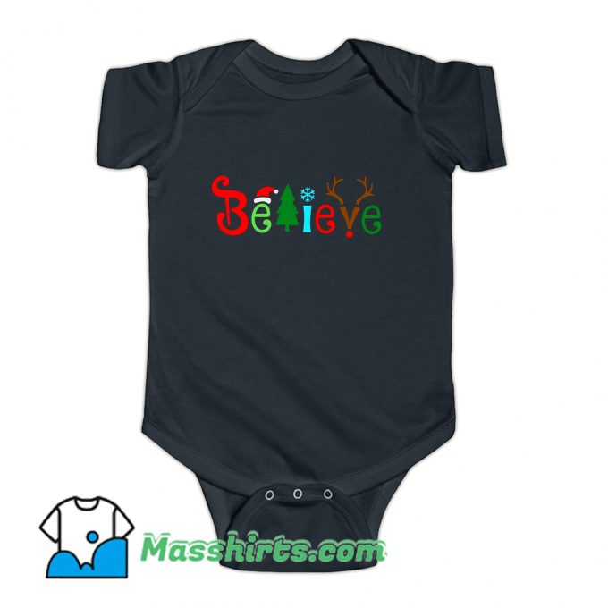 Believe Christmas Baby Onesie