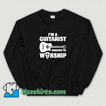 Cheap Christian Music Church Guitar Jesus Sweatshirt