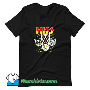 Cool Hiss Rock Kiss Cats Music Lover T Shirt Design