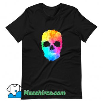 Cool Mighty Oak Colorful Floral Skull T Shirt Design