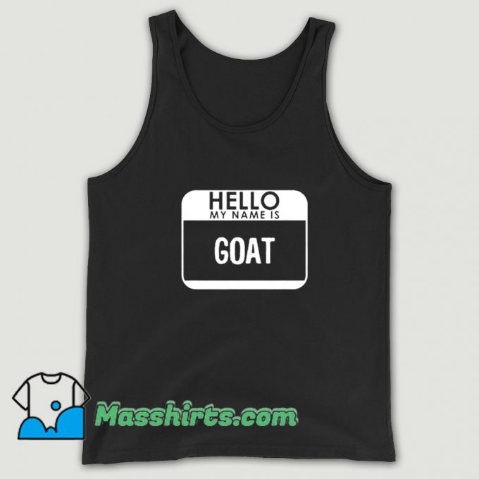 Funny Halloween Hello My Name Is Goat Tank Top