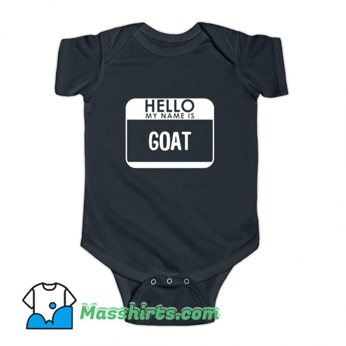 Halloween Hello My Name Is Goat Baby Onesie