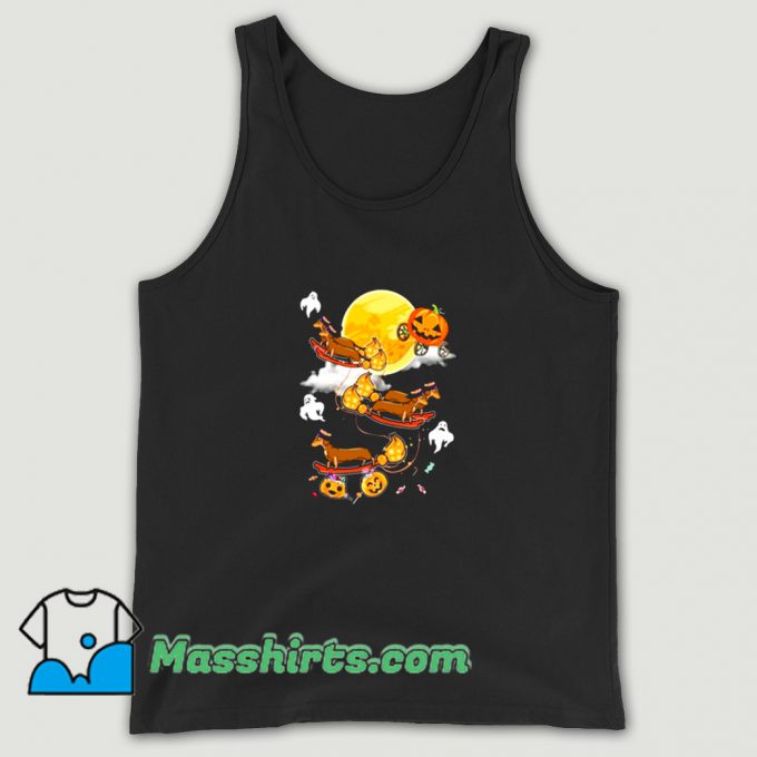 Happy Halloween Dachshund Witch Dogs Tank Top