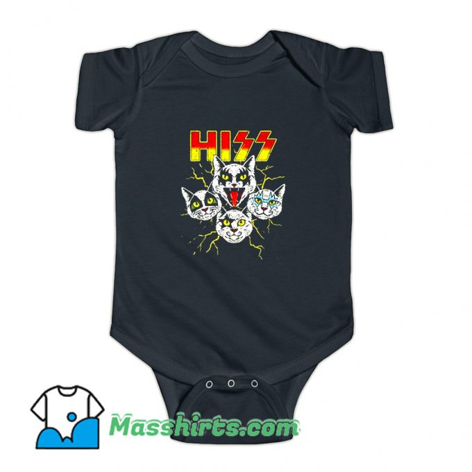 Hiss Rock Kiss Cats Music Lover Baby Onesie