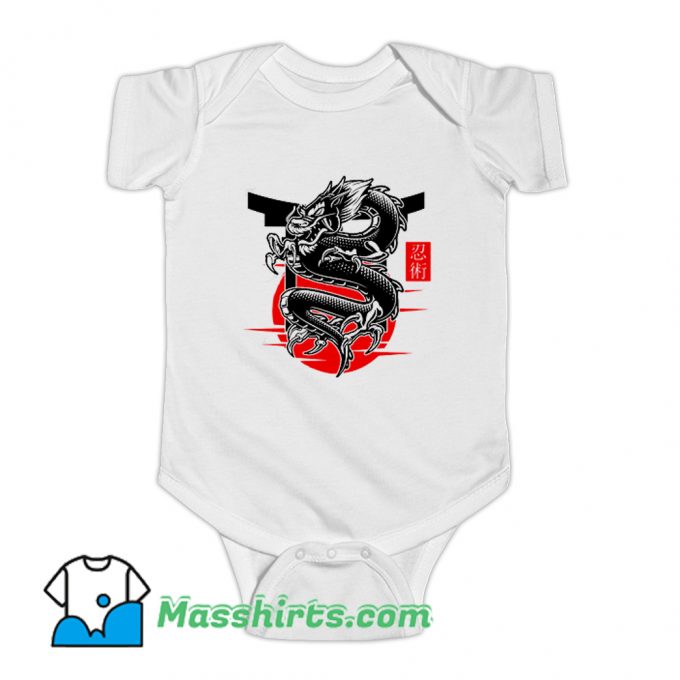 Japanese Dragon Ninjutsu Martial Baby Onesie