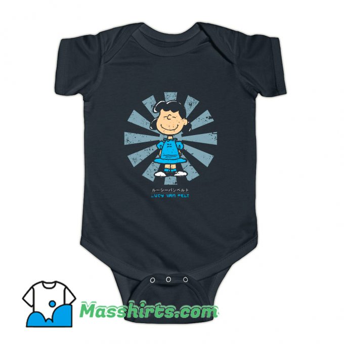 Lucy Van Pelt Retro Japanese Peanuts Baby Onesie