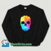 New Mighty Oak Colorful Floral Skull Sweatshirt
